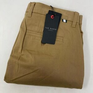 Ted Baker Alscot Chino Shorts Mens 30 Tan Slim Fit Cotton Lyocell MMS-ALSCOT